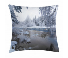 Nordic Snow Nature Icy Pillow Cover