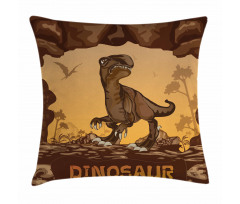 Giant Dinosaur Cliffs Pillow Cover