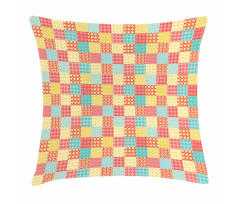 Flowers Dots Stripes Pillow Cover