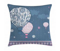 Air Balloons Polka Dots Pillow Cover