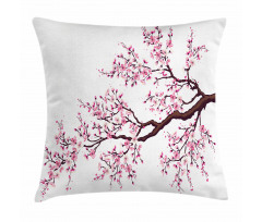 Sakura Branch Blossoms Pillow Cover