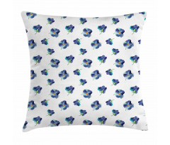 Watercolor Violet Blooms Pillow Cover