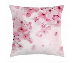 Eastern Sakura Flowers Pillow Cover