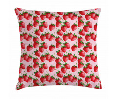 Juicy Strawberries Fruit Pillow Cover