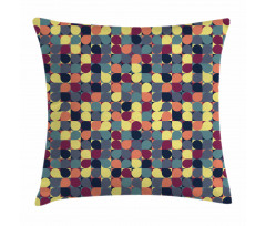 Pastel Circles Squares Pillow Cover
