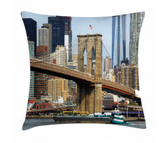 Skyline of Brooklyn NYC Pillow Cover
