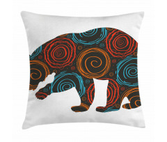 Bear Circles Dots Pillow Cover