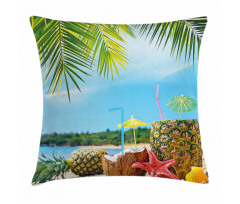 Coconut Pineapple Summer Pillow Cover
