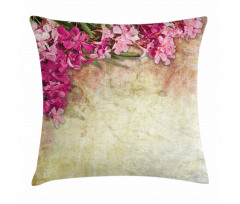 Vintage Oleander Flowers Pillow Cover