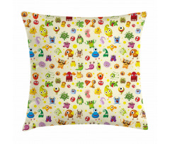 Cartoon Monsters Pillow Cover