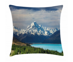 Mount Cook Pukaki Lake Pillow Cover