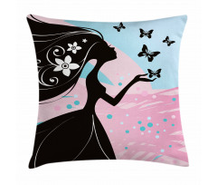 Butterfly Floral Head Pillow Cover