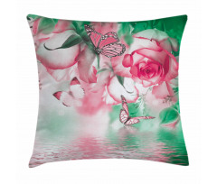 Rose Petals Butterfly Pillow Cover