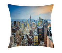 Aerial View New York City Pillow Cover