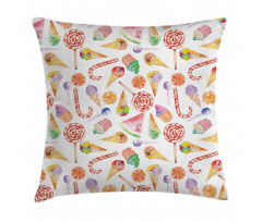 Yummy Candies Cakes Pillow Cover