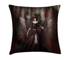 Medieval Evil Woman Myth Pillow Cover