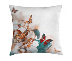 Colorful Butterflies Fly Pillow Cover