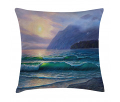 Ocean Morning Mountain Pillow Cover