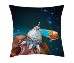 Spacecraft Planet Space Pillow Cover
