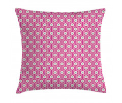 Vertical Hexagons Dots Pillow Cover