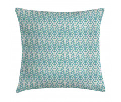 Curvy Lines Bubbles Sea Pillow Cover