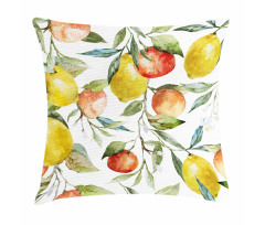Orange Clementine Tree Pillow Cover