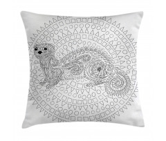 Squirrel Geometric Pillow Cover