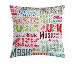 Typography Rhythm Funky Pillow Cover