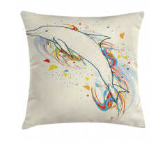 Fish Rainbow Color Pillow Cover