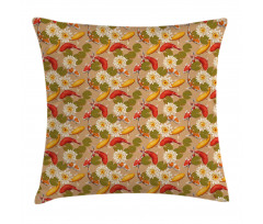 Koi Fishes Lotus Pillow Cover