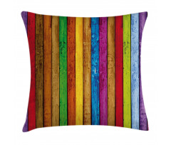 Vibrant Wooden Pillow Cover