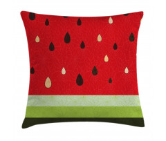Watermelon Macro Fruit Pillow Cover