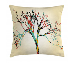 Abstract Colorful Tree Pillow Cover