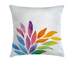Rainbow Colored Flower Pillow Cover