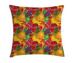 Tropical Fresh Fruits Pillow Cover