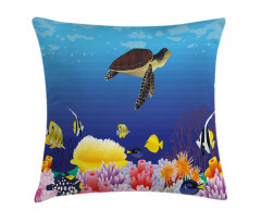 Deep Sealife Fish Moss Pillow Cover