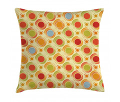 Colorful Dots Striped Pillow Cover