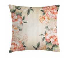 Blooming Hydrangea Flowers Pillow Cover