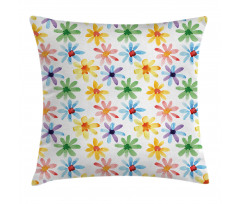 Watercolor Flowers Art Pillow Cover