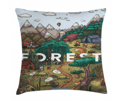 Mountain Range Valley Pillow Cover
