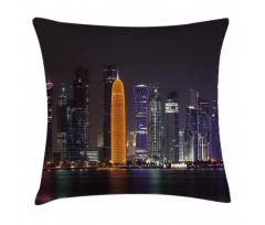 Qatar Middle East Town Pillow Cover
