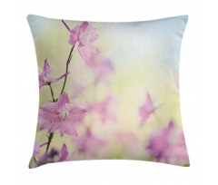 Larkspur Petals Summer Pillow Cover