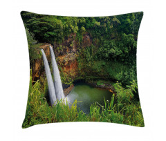 Twin Waterfalls Hawai Pillow Cover