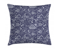 Shells and Plants Pillow Cover