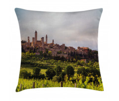 Medieval City in Italy Pillow Cover