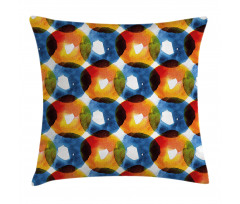 Watercolor Ring Shapes Pillow Cover