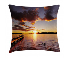 Lake Rotorua at Sunrise Pillow Cover