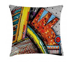 Funky Abstract Music Pillow Cover