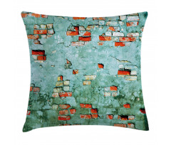 Brick Wall Old Wrecked Pillow Cover