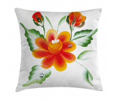 Daffodils in Watercolors Pillow Cover